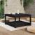 Măsuță de grădină, negru, 82,5x82,5x45 cm, lemn masiv de pin GartenMobel Dekor