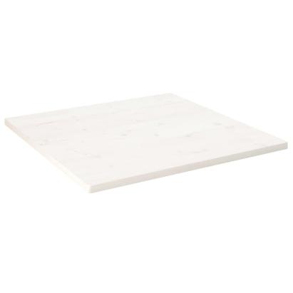 Blat de masă, alb, 80x80x2,5 cm, lemn masiv de pin, pătrat GartenMobel Dekor