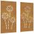 Decor perete grădină 2 buc. 105x55 cm design flori oțel Corten GartenMobel Dekor