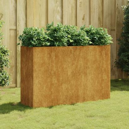 Strat înălțat de grădină, 120x40x80 cm, oțel corten GartenMobel Dekor