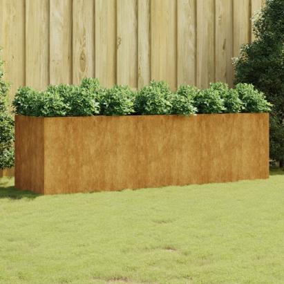 Strat înălțat de grădină, 280x80x80 cm, oțel corten GartenMobel Dekor