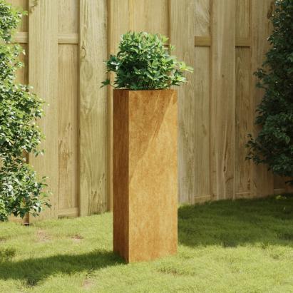 Jardinieră de grădină, 30x26x75 cm, oțel corten GartenMobel Dekor