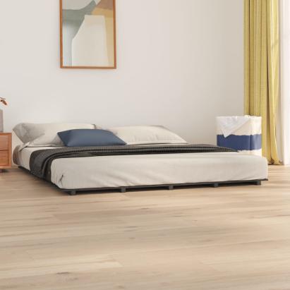 Cadru de pat, gri, 180x200 cm, lemn masiv de pin GartenMobel Dekor