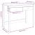 Birou cu sertare, alb, 100x50x78 cm, lemn masiv de pin GartenMobel Dekor