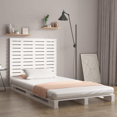 Tăblie de pat pentru perete, alb, 96x3x91,5 cm, lemn masiv pin GartenMobel Dekor