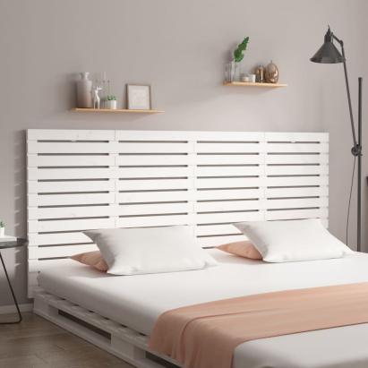 Tăblie de pat pentru perete, alb, 166x3x91,5 cm, lemn masiv pin GartenMobel Dekor