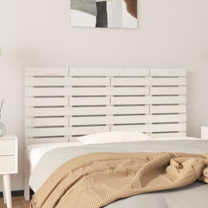 Tăblie de pat pentru perete, alb, 126x3x63 cm, lemn masiv pin GartenMobel Dekor