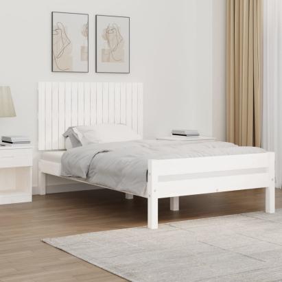 Tăblie de pat pentru perete, alb, 108x3x60 cm, lemn masiv pin GartenMobel Dekor