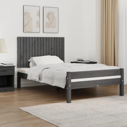 Tăblie de pat pentru perete, gri, 108x3x60 cm, lemn masiv pin GartenMobel Dekor