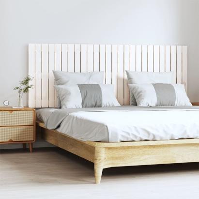 Tăblie de pat pentru perete, alb, 166x3x60 cm, lemn masiv pin GartenMobel Dekor