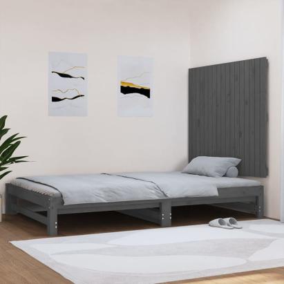 Tăblie de pat pentru perete, gri, 108x3x90 cm, lemn masiv pin GartenMobel Dekor