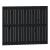 Tăblie de pat pentru perete, negru, 108x3x90 cm, lemn masiv pin GartenMobel Dekor