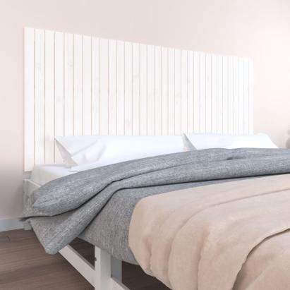 Tăblie de pat pentru perete, alb, 204x3x90 cm, lemn masiv pin GartenMobel Dekor