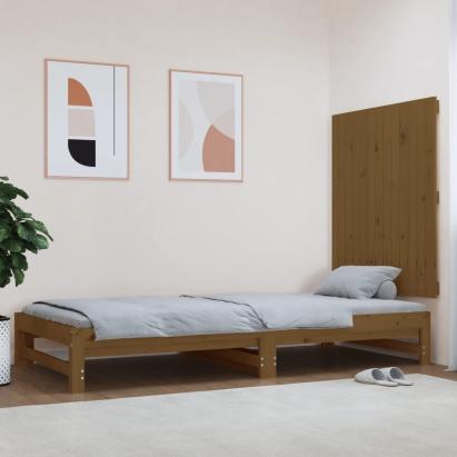 Tăblie de pat pentru perete, maro miere, 82,5x3x90 cm, lemn pin GartenMobel Dekor