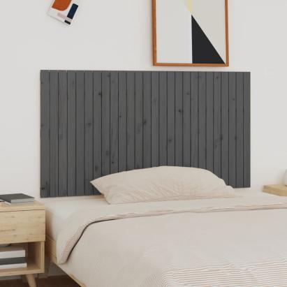 Tăblie de pat pentru perete, gri, 166x3x90 cm, lemn masiv pin GartenMobel Dekor