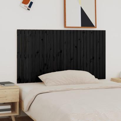 Tăblie de pat pentru perete, negru, 166x3x90 cm, lemn masiv pin GartenMobel Dekor