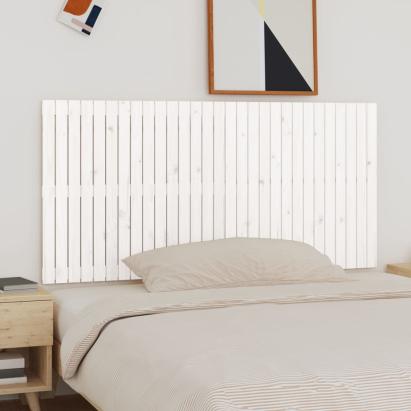 Tăblie de pat pentru perete, alb, 185x3x90 cm, lemn masiv pin GartenMobel Dekor