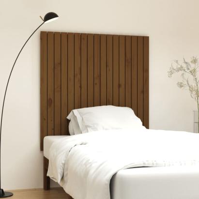 Tăblie de pat pentru perete, maro miere, 108x3x110 cm, lemn pin GartenMobel Dekor
