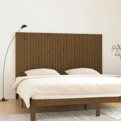 Tăblie de pat pentru perete, maro miere, 204x3x110 cm, lemn pin GartenMobel Dekor