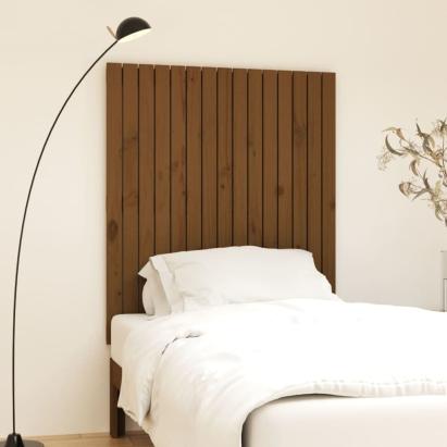 Tăblie de pat de perete maro miere 95,5x3x110 cm lemn masiv pin GartenMobel Dekor