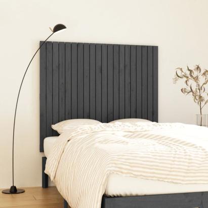 Tăblie de pat pentru perete, gri, 127,5x3x110 cm lemn masiv pin GartenMobel Dekor