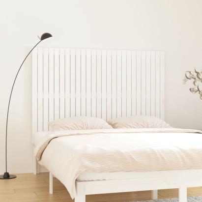 Tăblie de pat pentru perete, alb, 166x3x110 cm, lemn masiv pin GartenMobel Dekor