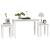 Mese suprapuse, 3 buc., alb, lemn masiv de pin GartenMobel Dekor