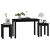 Mese suprapuse, 3 buc., negru, lemn masiv de pin GartenMobel Dekor
