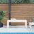 Bancă de grădină, alb, 110x38x45 cm, lemn masiv de pin GartenMobel Dekor