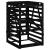 Depozitare coș de gunoi negru 84x90x128,5 cm lemn masiv de pin GartenMobel Dekor