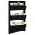 Jardinieră de perete cu 3 niveluri negru 60x18,5x110cm lemn pin GartenMobel Dekor