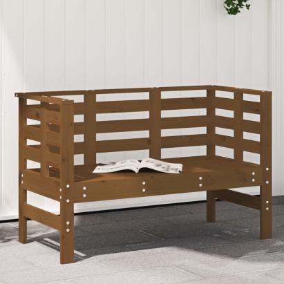 Bancă de grădină, maro miere, 111,5x53x71 cm, lemn masiv pin GartenMobel Dekor
