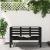 Bancă de grădină, negru, 111,5x53x71 cm, lemn masiv de pin GartenMobel Dekor