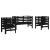 Set mobilier de grădină, 3 piese, negru, lemn masiv pin GartenMobel Dekor