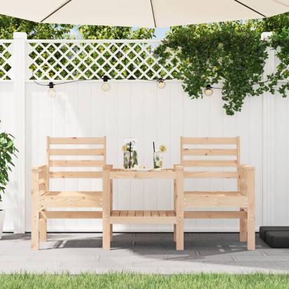 Bancă de grădină cu masă 2 locuri, lemn masiv de pin GartenMobel Dekor