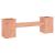 Banchetă cu jardiniere, 184,5x39,5x56,5 cm, lemn masiv Douglas GartenMobel Dekor