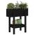 Jardinieră de grădină, negru, 62x30x69 cm, lemn masiv pin  GartenMobel Dekor