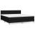 Pat box spring cu saltea, negru, 180x200 cm, catifea GartenMobel Dekor