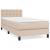 Pat box spring cu saltea, cappuccino, 90x200 cm piele ecologică GartenMobel Dekor