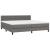 Pat box spring cu saltea, gri, 200x200 cm, piele ecologică GartenMobel Dekor