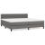 Pat box spring cu saltea, gri, 200x200 cm, piele ecologică GartenMobel Dekor