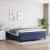 Pat box spring cu saltea, albastru, 180x200 cm, material textil GartenMobel Dekor