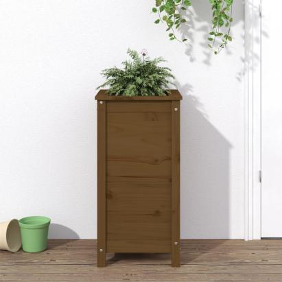 Jardinieră de grădină, maro miere, 40x40x78 cm, lemn masiv pin GartenMobel Dekor