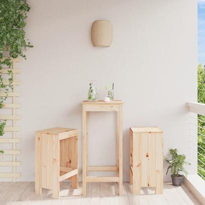 Taburete de bar, 2 buc., 40x36x75 cm, lemn masiv de pin GartenMobel Dekor