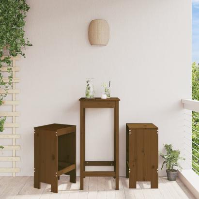 Taburete de bar 2 buc. maro miere 40x36x75 cm lemn masiv de pin GartenMobel Dekor