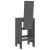 Scaune de bar, 2 buc., gri, 40x42x120 cm, lemn masiv de pin GartenMobel Dekor