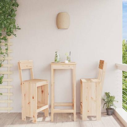 Taburete de bar, 2 buc., 40x48,5x115,5 cm, lemn masiv de pin GartenMobel Dekor