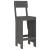 Taburete de bar, 2 buc., gri, 40x48,5x115,5 cm, lemn masiv pin GartenMobel Dekor