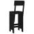 Taburete de bar, 2 buc., negru, 40x48,5x115,5 cm lemn masiv pin GartenMobel Dekor