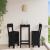 Taburete de bar, 2 buc., negru, 40x48,5x115,5 cm lemn masiv pin GartenMobel Dekor